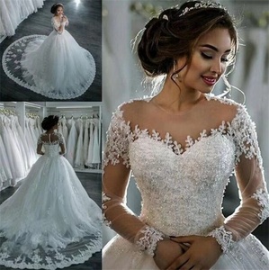 Vestido de Novia de Encaje Africano Estilo 2022, Vestido de Novia Clásico Blanco Puro para Mujer - Product Image 5