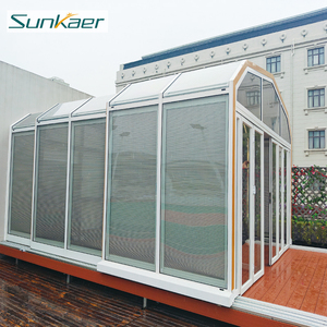 Pérgola <span class=keywords><strong>Solarium</strong></span> Retráctil de Aluminio de Diseño Moderno Sunkaer, Fácil de Montar, Prefabricada, con Apertura <span class=keywords><strong>Horizontal</strong></span> Plegable para Exteriores - Product Image 6