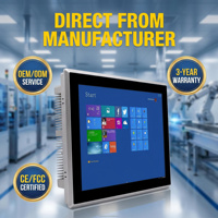 PC industriel tout-en-un tactile OEM 13,3 18,5 21,5 pouces I5 1135G7 IP65 sans ventilateur, panneau de contrôle industriel embarqué, vente en gros