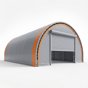 Estructura de Acero Galvanizado Redonda para Almacenamiento de Heno y Refugio para Ganado, con Diseño de Valla Lateral y Protección Contra el Viento, Fabricada con Acero Estampado - Product Image 1