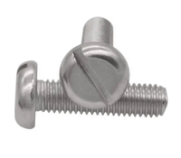 Baut Kepala Tombol Baja Tahan Karat YPH SS304 SS316 A286 Polos Poles dengan Slot DIN85