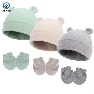 Conjunto <span class=keywords><strong>de</strong></span> Gorro y Manoplas con Orejas <span class=keywords><strong>de</strong></span> Oso para Bebé, con Logotipo Personalizado, <span class=keywords><strong>de</strong></span> Algodón Transpirable, Antiarañazos para Recién Nacidos, Regalo para Niños Pequeños - Product Image 3