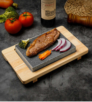 Pierre à cuisiner en granit de lave personnalisée de haute qualité, écologique, rectangulaire, pour la maison, la cuisine, le restaurant, pour servir le steak