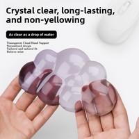 Support pour clavier et souris Cloud avec repose-poignets en silicone transparent dégradé, tapis de souris de bureau pour femmes, vente en gros