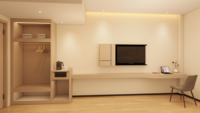 Ensemble de meubles de chambre à coucher personnalisés pour hôtel 2 à 5 étoiles, style moderne minimaliste, en bois, écologique, durable, vente directe d'usine