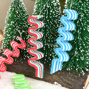 Hatty Christmas Tree Hanging Plastic Candy Cane <b>Red</b> White Lollipop Ornaments 14.5cm Home Party New Year Gift Children's Toys - Product Image 5