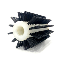 Petite brosse cylindrique industrielle à rouleaux avec poils en nylon, balai puissant pour le nettoyage des machines d'emballage, OEM disponible