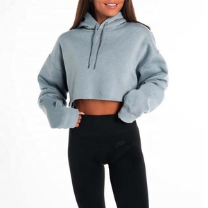 Sudadera Corta Personalizada para Mujer, Sudadera Informal con Capucha, Sudadera Corta Holgada para Mujer - Product Image 2