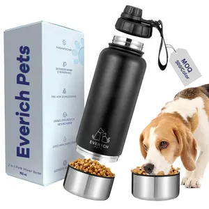 Everich ODM Design 32oz Stainless Steel Thermal Insulated Water Bottle With Storage Jar And Handle Lid
