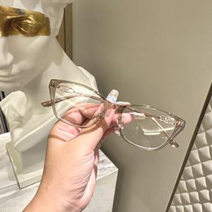 Montures de lunettes Danyang Cat Eye en TR90 et métal, monture complète légère, unisexe, verres en résine, design quadrilatéral linéaire - Product Image 3