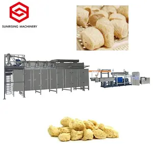 High protein soya extruder soyabean protein soya chunk making machine