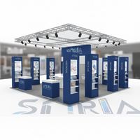 Nouveau design, vente en gros, publicité, stand d'exposition moderne 10x20, boîte à lumière personnalisée, toile de fond pour salon professionnel, stand d'exposition