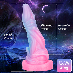 Dildo de Silicona Enorme con Aspecto Realista de Extraterrestre, Colores Mezclados y Nudos para la Estimulación del Punto G Femenino, Juguete para Adultos - Product Image 6