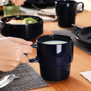 Service de vaisselle personnalisable en porcelaine bleu roi avec logo, design moderne et classique, écologique, pour hôtels et restaurants, idéal pour Noël - Product Image 3