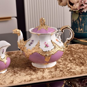 Gold Royal Style Luxury Eco-Friendly Bone China Coffee & <b>Tea</b> <b>Sets</b> with Customizable Design Europe Style From China Factory - Product Image 3