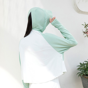 Chaqueta de Protección Solar para Mujer Jiemeirui, UPF50+, Transpirable, con Capucha, Manga Larga, para Actividades al Aire Libre - Product Image 5