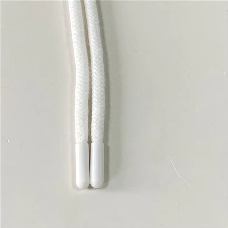 High Quality Drawcords Drawstring Cords Blouse White Black Cotton Round Custom Drawcord