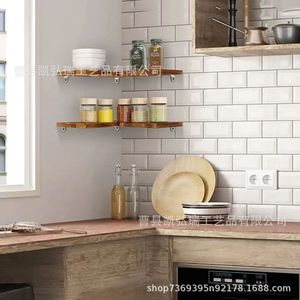 Estante de madera para colgar en la pared, estante flotante de esquina, unidad de esquina para colgar en la pared para baño, cocina y dormitorio - Product Image 3