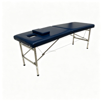 Lit de massage pliable sur mesure en acier inoxydable avec cadre en acier inoxydable et éponge haute densité