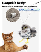 Jouet pour chat interactif rechargeable par USB, best-seller du fabricant, jouet pour chaton avec plume simulée, chant et toucher