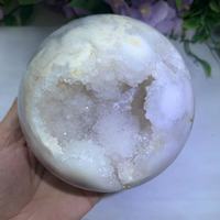 Déstockage : Sphères de cristal naturel, géodes d'améthyste rose, pierres naturelles de couleur violette avec sphères de druse à vendre