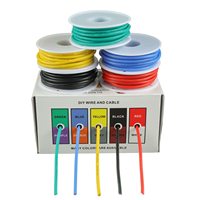 Mm — câble Silicone Super doux, canevas, jauge fil Flexible 2 4 6 8 10 12 14 16 18 20 22 24 AWG de 200 degrés