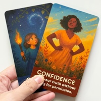 Cartes Oracle Anglaises Xinke en Gros, Jeu de 80 Cartes, Boîte, Papier 350g, 7x12cm, Portable, Guidance Spirituel, OEM, Écologique, Bords Arrondis