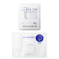 Vente en gros de Offre Spéciale porte-cartes Micro Nano Sim en plastique PVC personnalisé avec goupille métallique