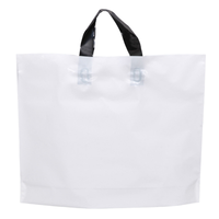 Sacs à provisions en plastique épais avec Logo imprimé personnalisé avec poignée, grands sacs d'emballage durables à rayures pour magasin de vêtements