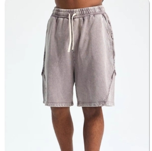 Short d'été batik lavé pour hommes, style de rue déchiré, poids lourd, short rétro tendance pour hommes - Product Image 5