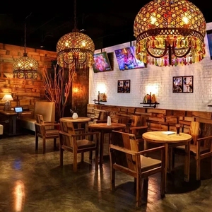 Bombilla <span class=keywords><strong>Bohemi</strong></span> E27 para Restaurante, Cafetería del Sudeste Asiático, Tienda, Hotel, Bar, Lámpara Colgante de Cristal Colorida de una Sola Cabeza - Product Image 6