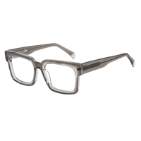 Lunettes de vue pour hommes en acétate, stock disponible, JIMBO OPITCAL JB248055-6602, monture rectangulaire transparente à bordure complète, lunettes de prescription optiques