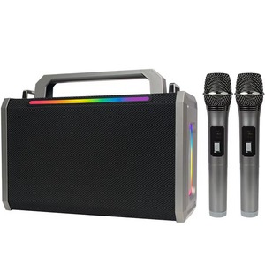 40 Wát Karaoke loa với hai micro di động loa không dây với microphone PA hệ thống RGB LED Máy Karaoke cho người lớn - Product Image 1