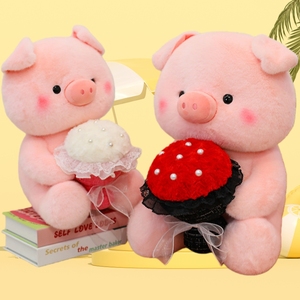 ของเล่นตุ๊กตาหมูดอกไม้สำหรับเด็กผู้หญิงผู้หญิงของขวัญวันวาเลนไทน์ช่อดอกไม้ตกแต่งสำหรับเด็กผู้หญิง - Product Image 1