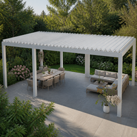 Pergola de jardin en aluminium Jiake 6x3m avec toit à lames motorisées pour patio arrière, certifiée CE SGS, vente en gros OEM