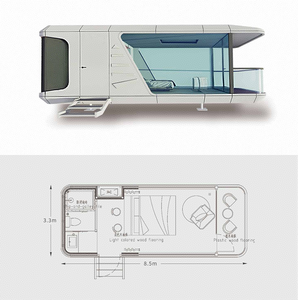 Nhỏ khép kín thép không thấm nước viên nang nhà thông minh hệ thống thiết kế tương lai 1 năm bảo hành cho phòng ngủ căn hộ văn phòng - Product Image 2