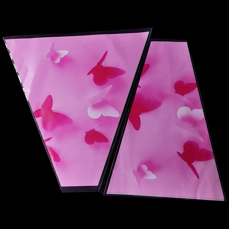 Kunden spezifische Kunststoff Rose Wrapping Single Opp Transparente frische Verpackung Blumen ärmel Blumen Blumenstrauß Tasche