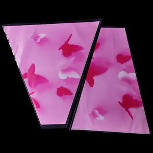 Customized Plastic Rose Wrapping Single Opp Transparent Fresh Packing Flower Sleeve Flowers Bouquet Bag
