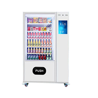 Machine Distributrice Automatique Combinée Grande Capacité à Écran Tactile 22 Pouces, Vente Chaude 24h/24, pour Snacks, Boissons et Aliments
