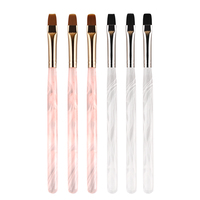 1pcs Nail Art Brush Metal Handle Nail Liner Brush Stripe Pattern Painting Brush Acrylic UV Gel Extension Drawing Carving Pen