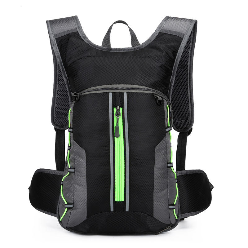Black with green + water bag - 36-55l