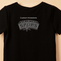 Transfert de strass thermocollant Spurs Basketball pour vêtements