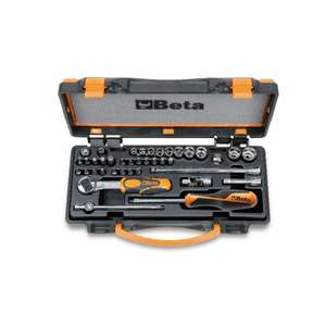 BETA - 009002963 Set avec 11 douilles hexagonales colorées, 20 embouts colorés et 7 accessoires dans un boîtier en métal ENSEMBLES DE CLIQUET ET DE PRISES - Product Image 1