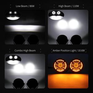 Feu auxiliaire LED 5 pouces 20000LM 86W (faisceau bas) 111W (faisceau haut) étanche IP67 avec DRL ambre pour <span class=keywords><strong>moto</strong></span> tout-terrain et aventure - Product Image 3