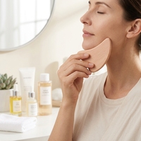 Outil de massage Gua Sha en bois de hêtre naturel pour le visage et le corps, 9,5 cm x 6,3 cm, grattoir en bois pour la relaxation et les soins de la peau