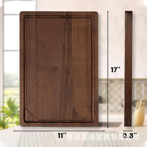 Planche à steak en bois rectangulaire, couleur unie, pour les fêtes et la maison - Product Image 2