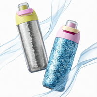 Bouteille d'eau en titane pur de 350 ml, double paroi, isolée sous vide, maintien thermique 12-24 heures, portable, cadeau d'affaires, vente en gros
