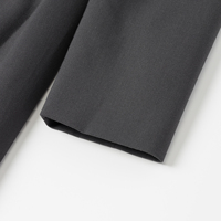 Robe longue plissée en mélange de laine pour femme Thousand Yan, col en V, effet amincissant, drapé élégant, style minimaliste, pour le bureau, couleur foncée