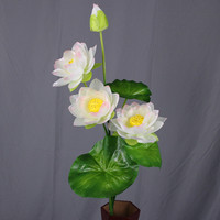 Fleur de Lotus artificielle 7 fourchettes branche de nénuphar plante de verdure pour la décoration de la maison moderne