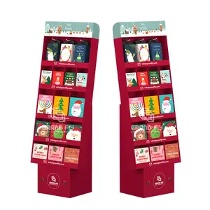 Customized Magazine Folding Pocket Book Cardboard Book Paperboard Pos Display Floor Stand For Books